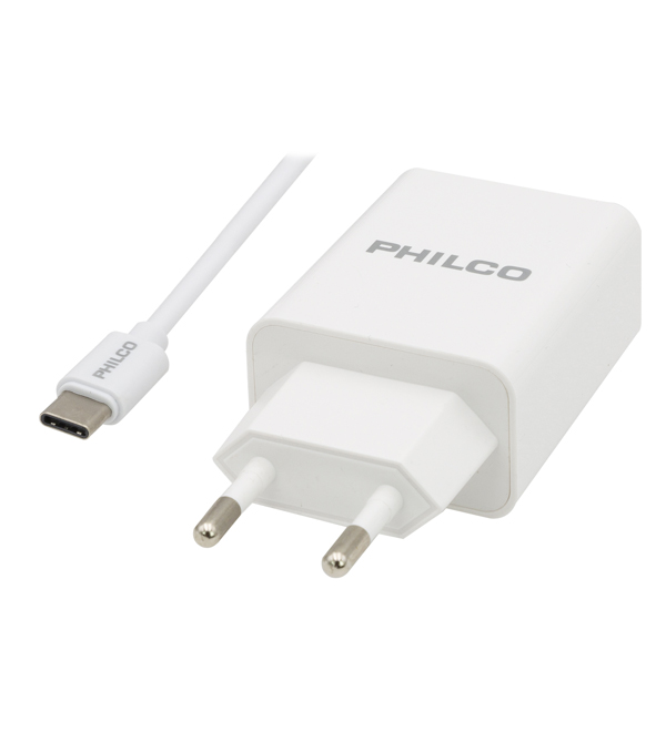 CARGADOR USB INTELIGENTE CON CABLE TIPO C - Philco Chile