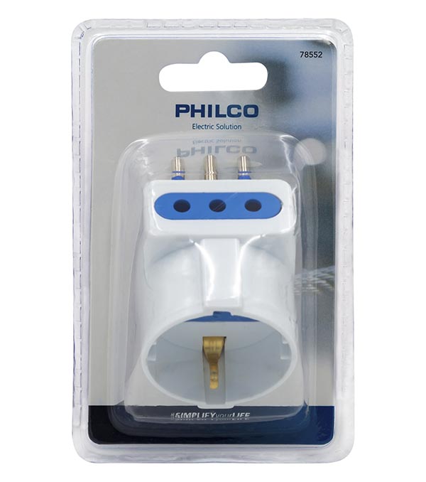 Enchufe Triple Philco 250v 10 Amp 19ELT78519 